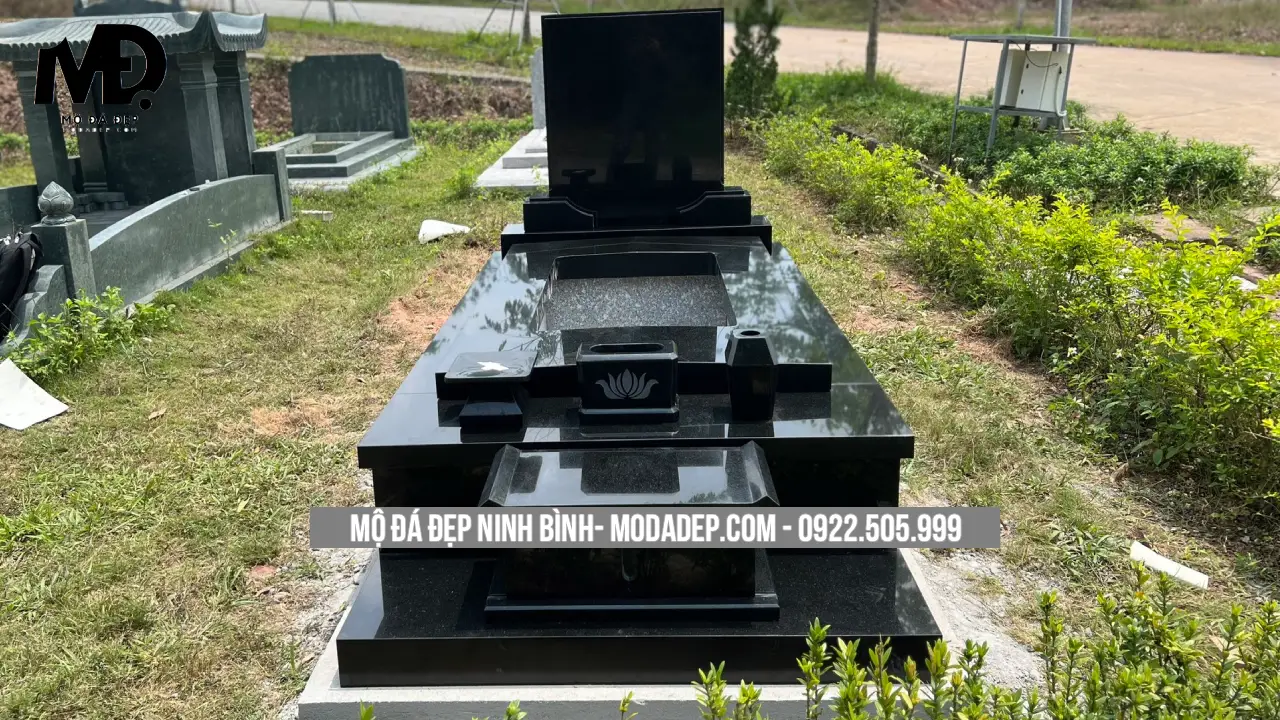 làm mộ đá khối